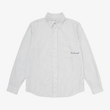 Script L/S Shirt - White Stripe | Brotherwolf | Mad About The Boy