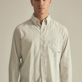 Script L/S Shirt - White Stripe | Brotherwolf | Mad About The Boy