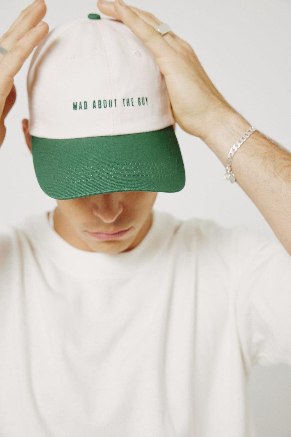 Mad About The Boy Dad Cap - Cream & Green | Mad About The Boy | Mad About The Boy