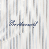 Script L/S Shirt - White Stripe | Brotherwolf | Mad About The Boy