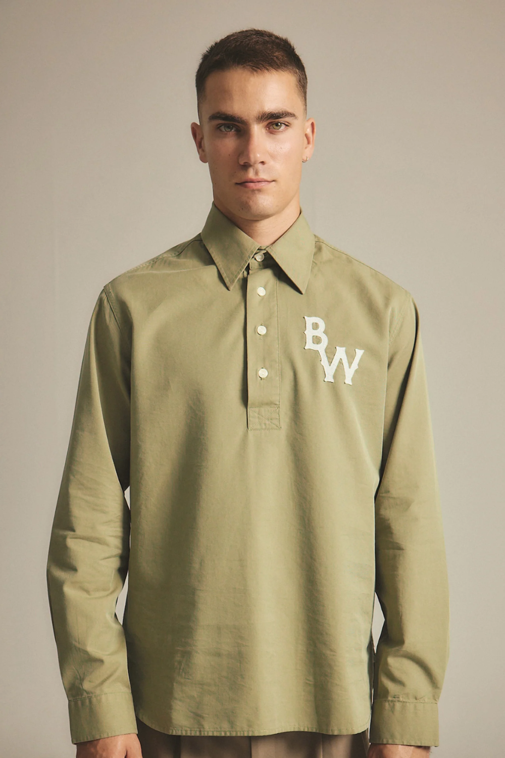 Benny L/S Shirt - Green | Brotherwolf | Mad About The Boy
