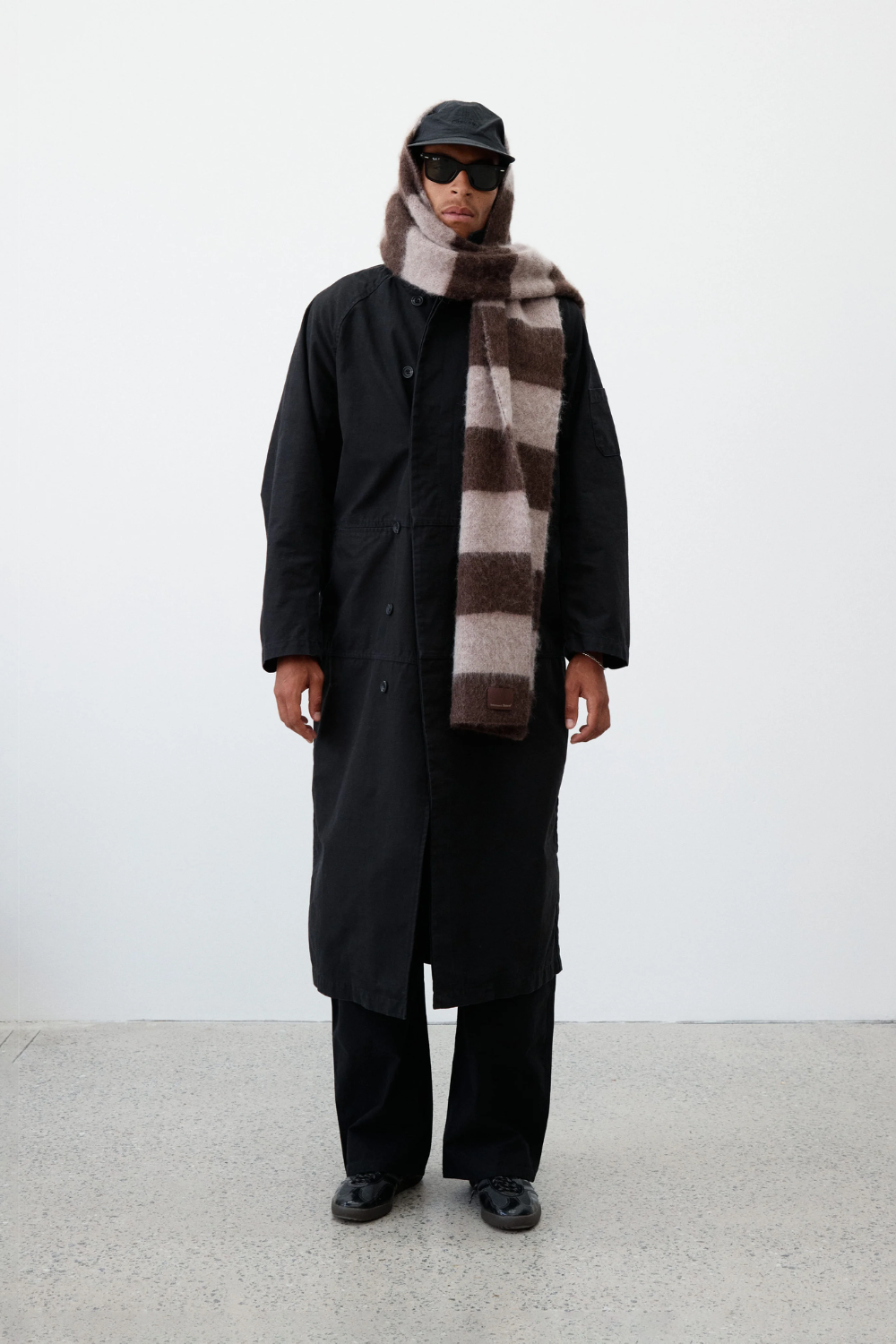 Wool Mohair Striped Scarf - Mocha | Observe Gallery | Mad About The Boy