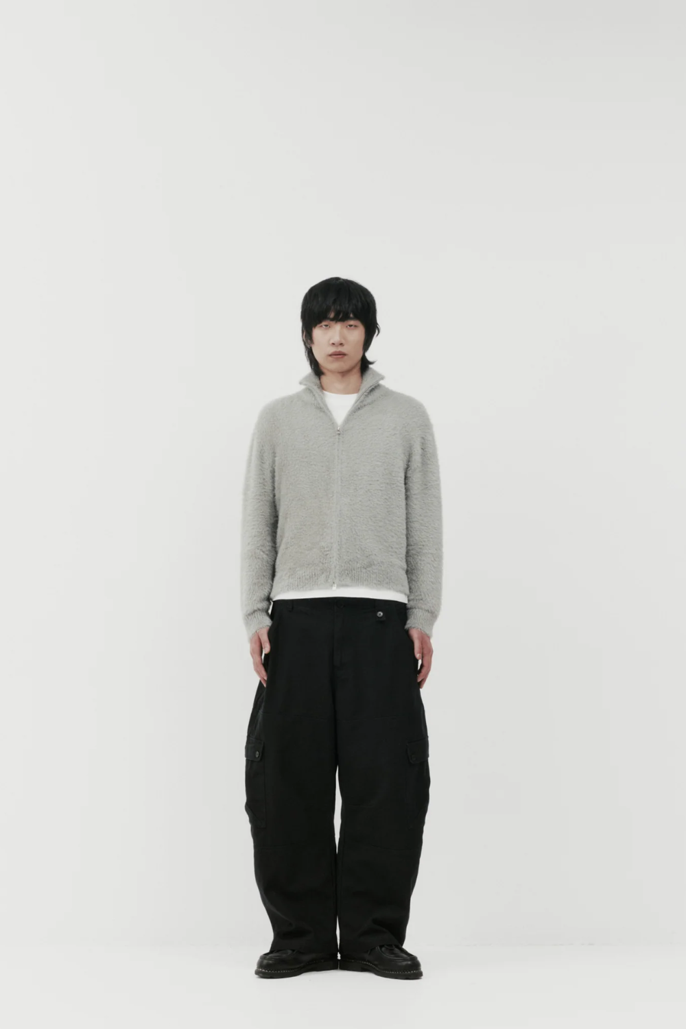 Brushed Knitted Zip Up / Grey | PORTER JAMES SPORTS | Mad About The Boy