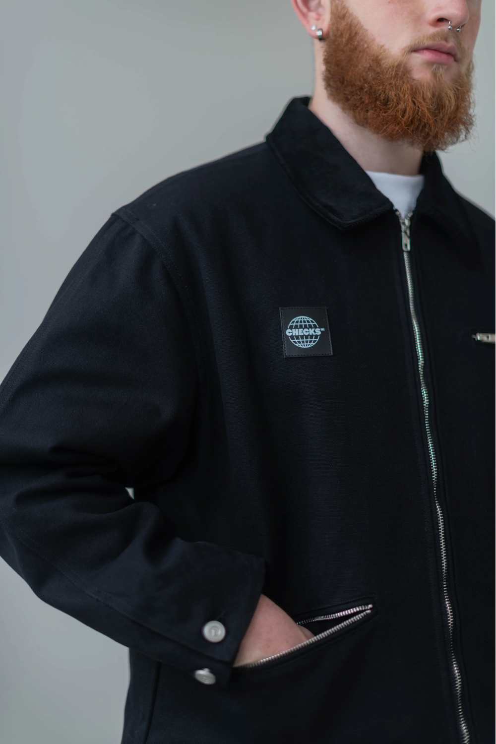 Bison Jacket - Black | Checks Downtown | Mad About The Boy