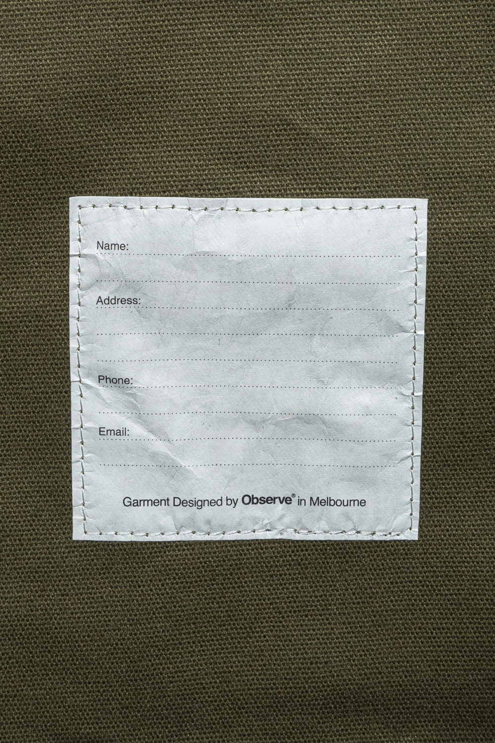 Classic Logo PVC Tote - Army | Observe Gallery | Mad About The Boy