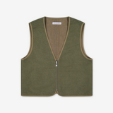 Reversible Waistcoat - Tan / Olive Canvas | PORTER JAMES SPORTS | Mad About The Boy