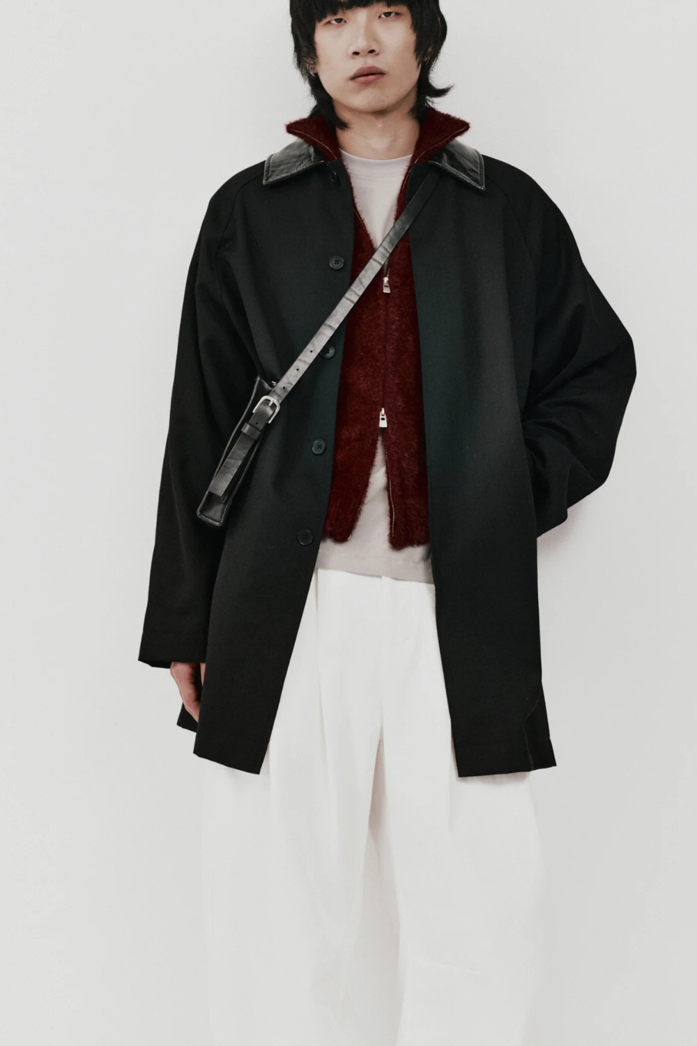 Brushed Knitted Zip Up / Burgundy | PORTER JAMES SPORTS | Mad About The Boy