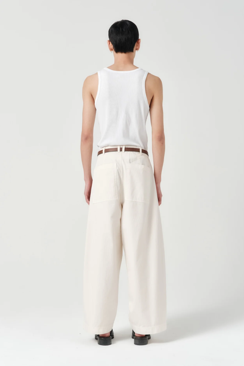 ASHA JASPER - Volume Trouser - Natural Herringbone | ASHA JASPER | Mad About The Boy