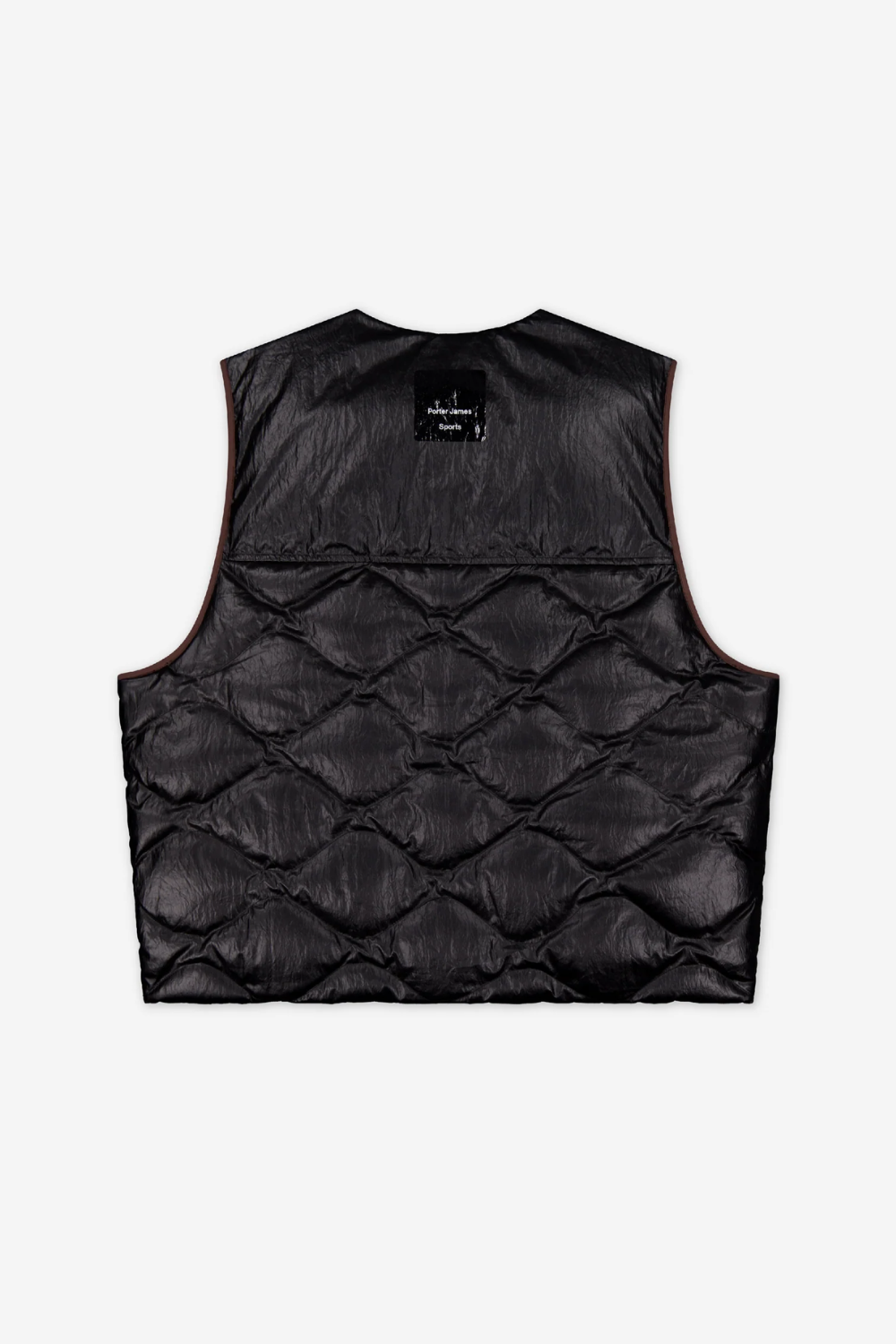 Porter James - Reversible Puffer Vest - Black Gloss / Brown Cord | PORTER JAMES SPORTS | Mad About The Boy