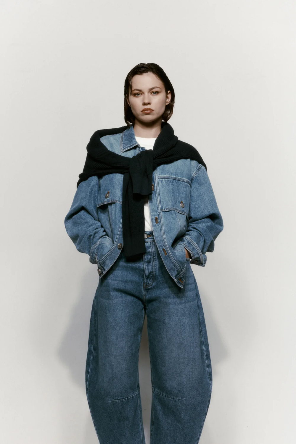 Denim Trucker Jacket - Light Mid-Wash | PORTER JAMES SPORTS | Mad About The Boy