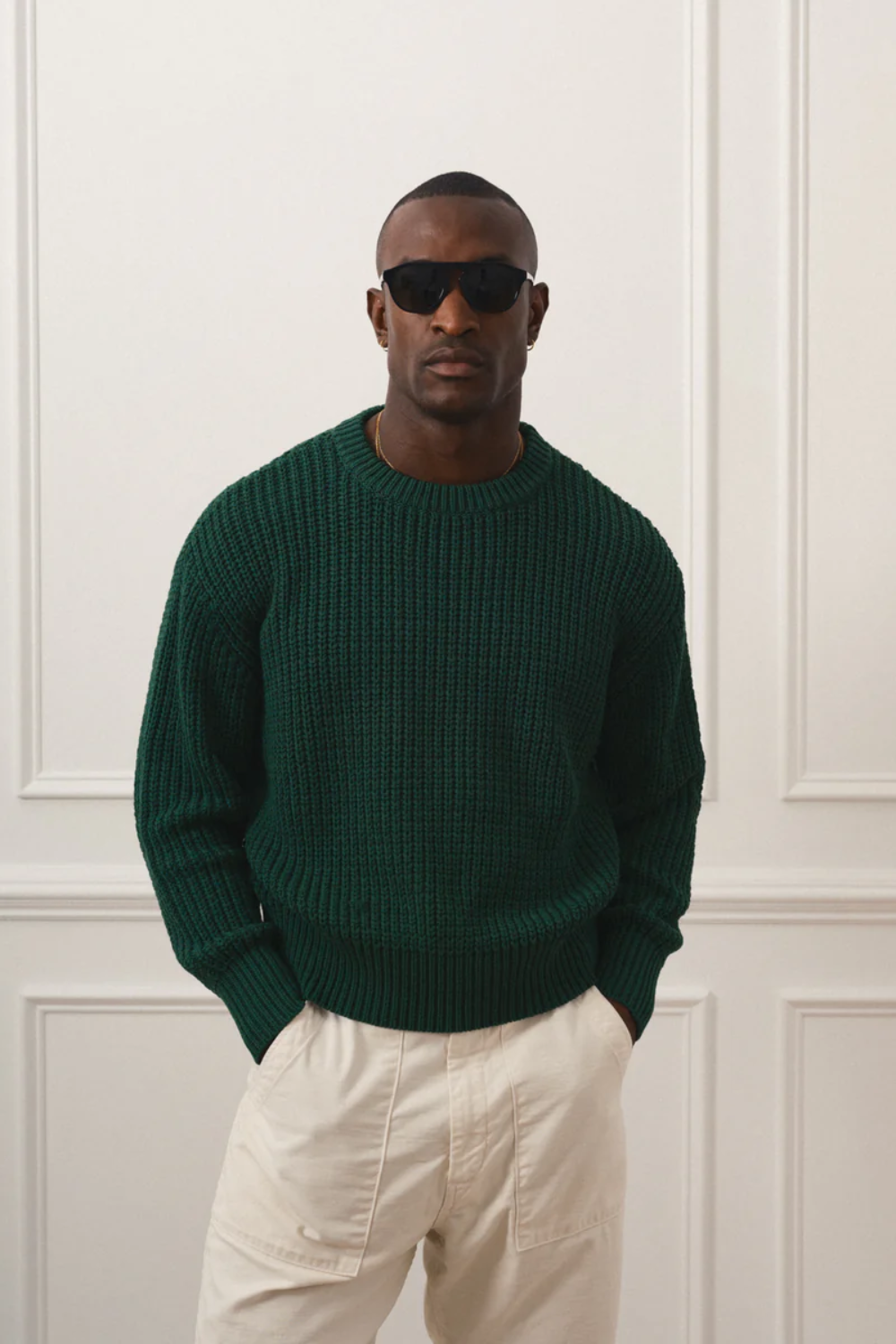 Every Other Thursday - Fishermans Knit - Green | Every Other Thursday | Mad About The Boy