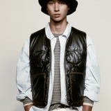 Porter James - Reversible Puffer Vest - Black Gloss / Brown Cord | PORTER JAMES SPORTS | Mad About The Boy