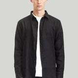 Commoners Mens Classic Linen Shirt - Black | COMMONERS | Mad About The Boy