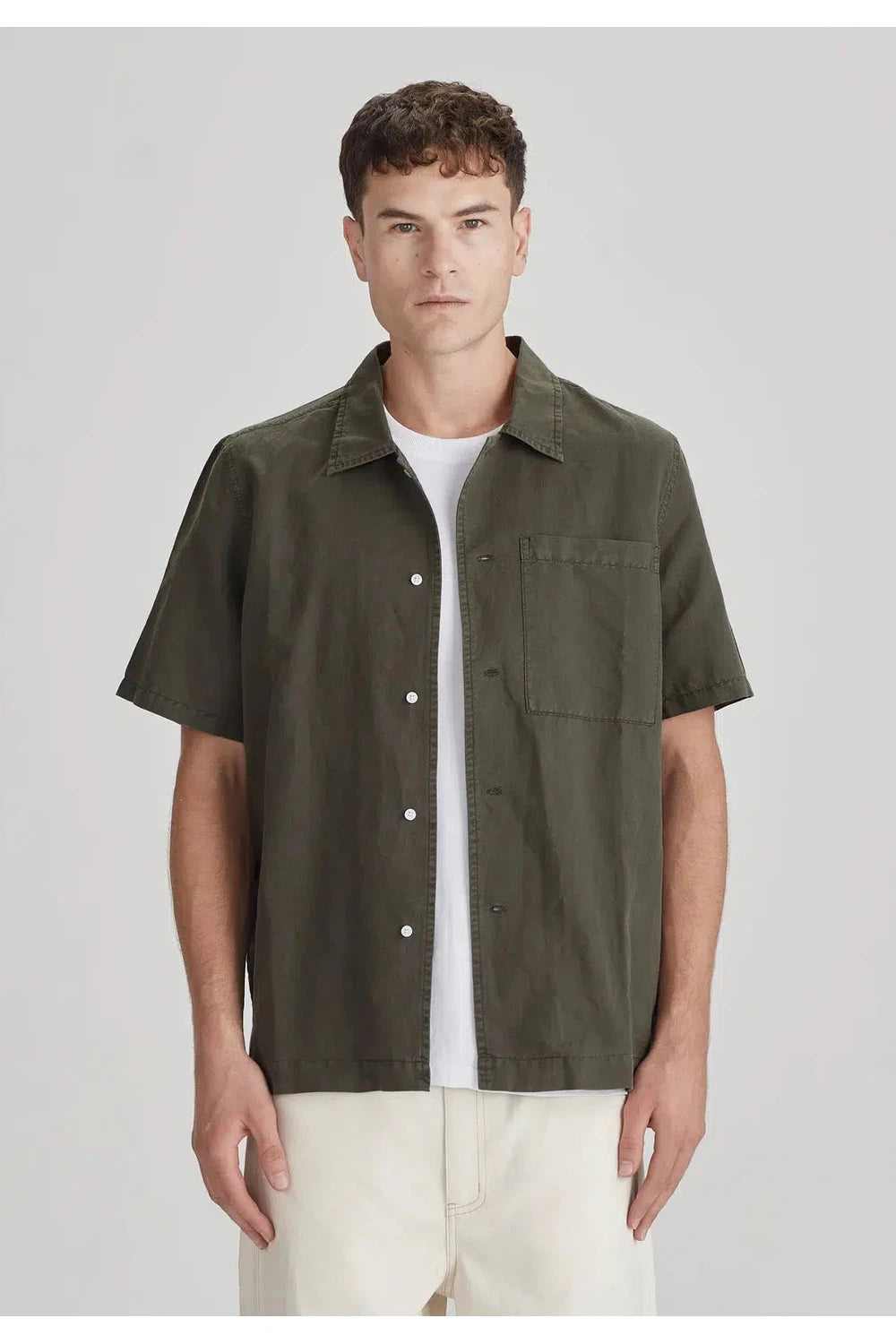 Commoners Campus SS Shirt - Olive Grey | COMMONERS | Mad About The Boy