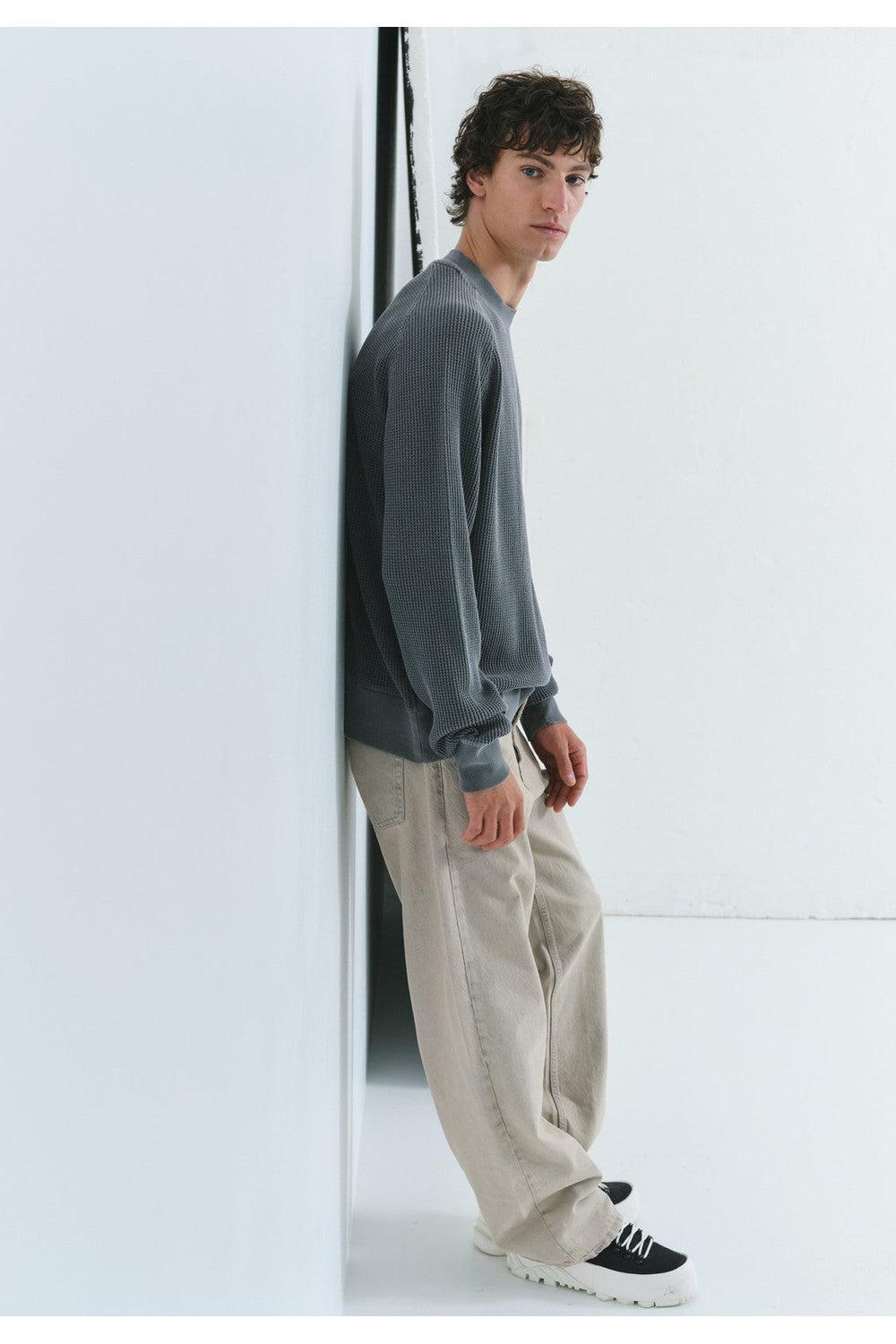 Commoners Heavy Waffle L/S Vintage Stormy | COMMONERS | Mad About The Boy