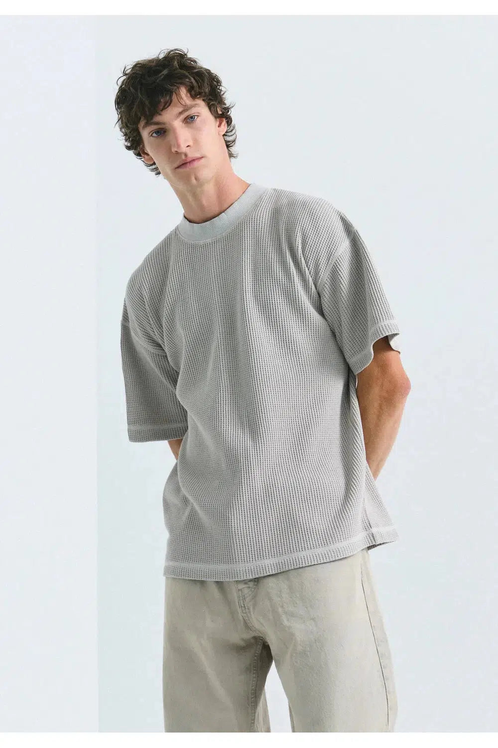 Commoners Heavy Waffle Oversized Tee Stone | COMMONERS | Mad About The Boy