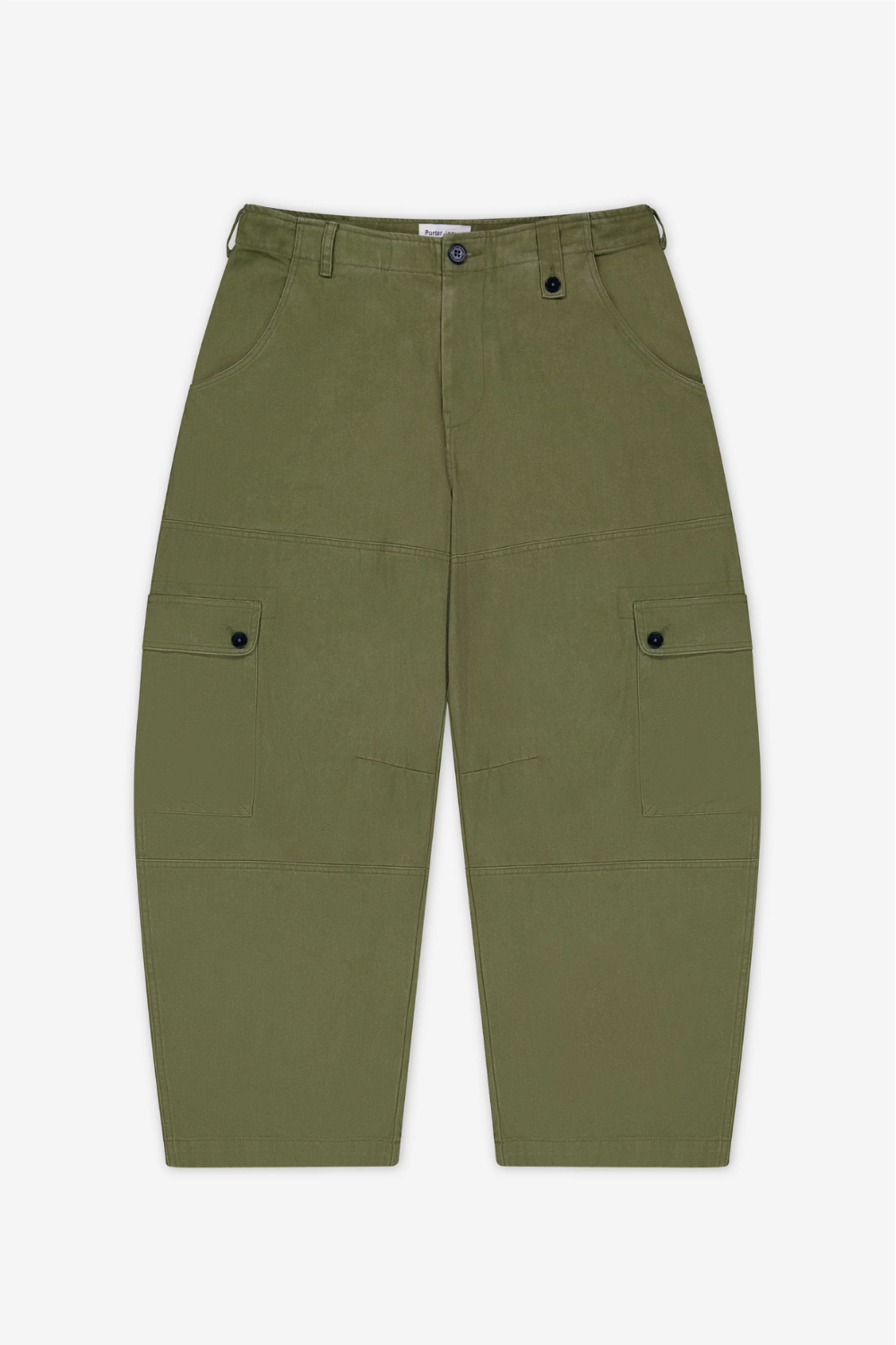 Dart-Knee Cargo Pants - Washed Olive Herringbone | PORTER JAMES SPORTS | Mad About The Boy