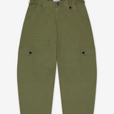 Dart-Knee Cargo Pants - Washed Olive Herringbone | PORTER JAMES SPORTS | Mad About The Boy