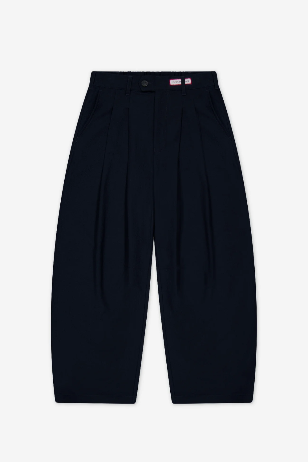 Re-Stocked Dart Knee Pleated Trousers - Navy Seersucker | PORTER JAMES SPORTS | Mad About The Boy