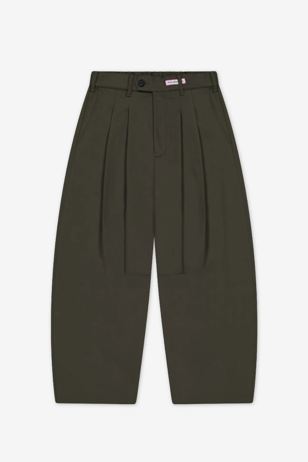 Dart-Knee Pleated Trousers - Olive | PORTER JAMES SPORTS | Mad About The Boy