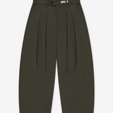 Dart-Knee Pleated Trousers - Olive | PORTER JAMES SPORTS | Mad About The Boy