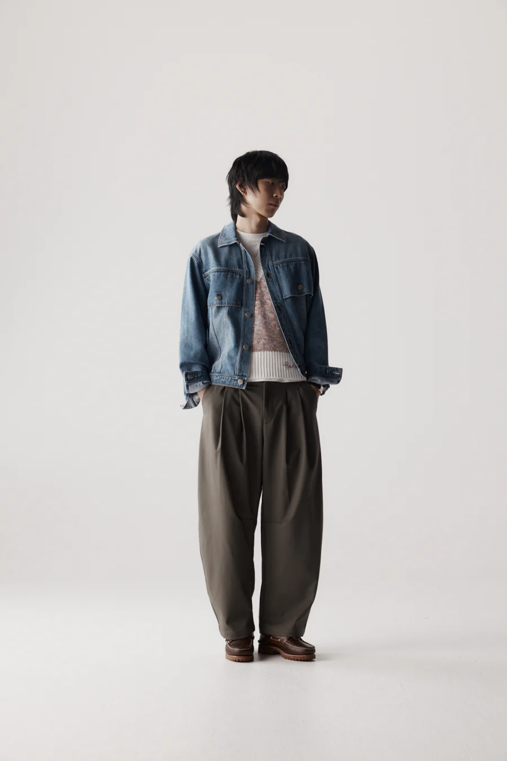 Dart-Knee Pleated Trousers - Olive | PORTER JAMES SPORTS | Mad About The Boy