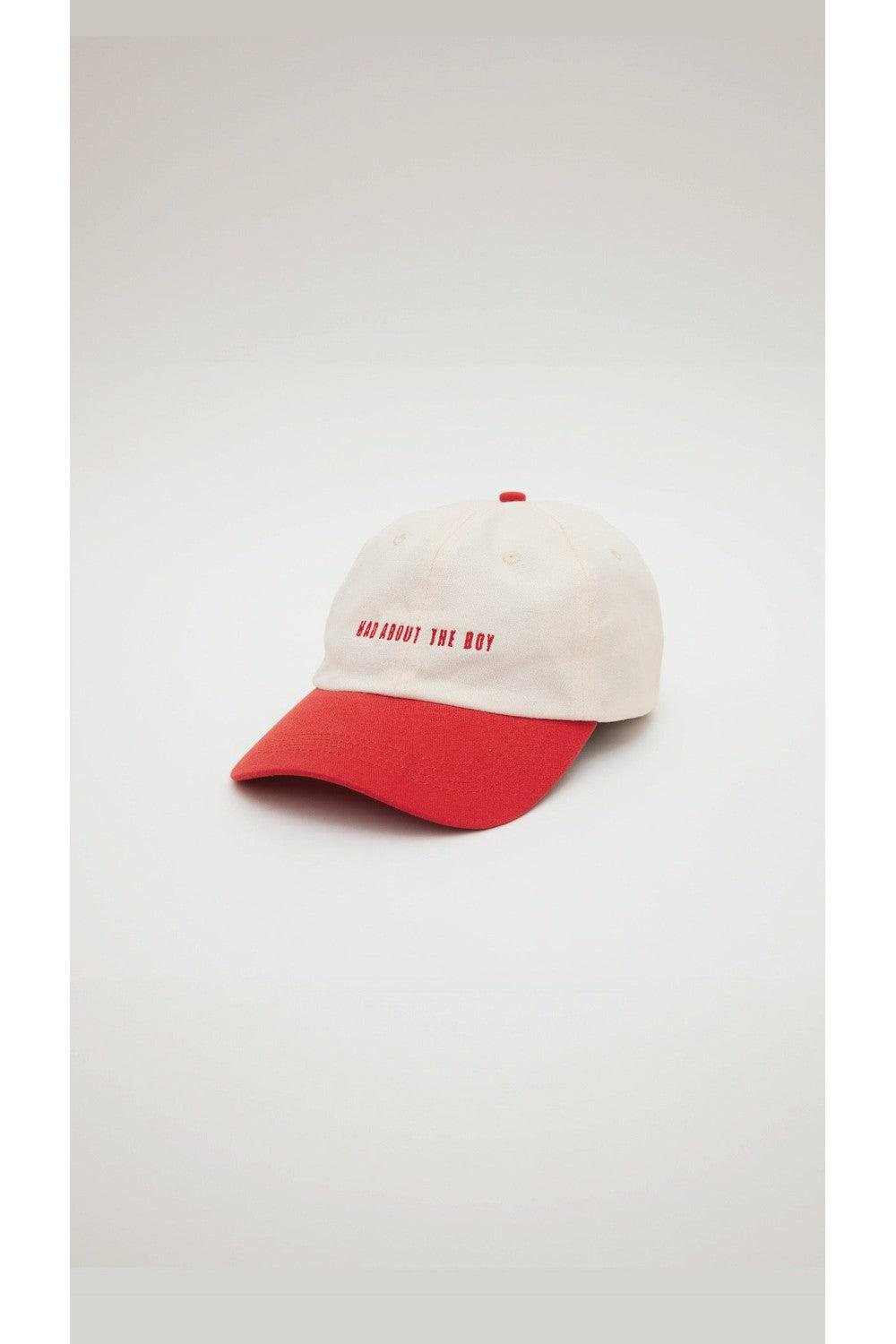 Mad About The Boy Dad Cap - Red & Cream | Mad About The Boy | Mad About The Boy