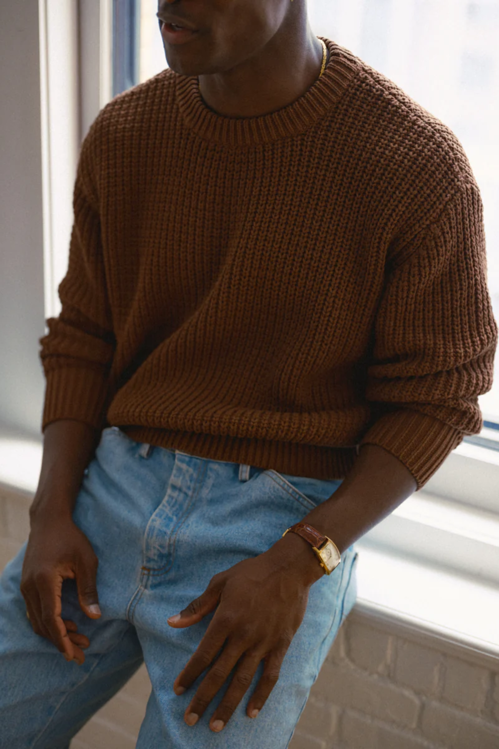 Every Other Thursday - Fishermans Knit - Brown | Every Other Thursday | Mad About The Boy