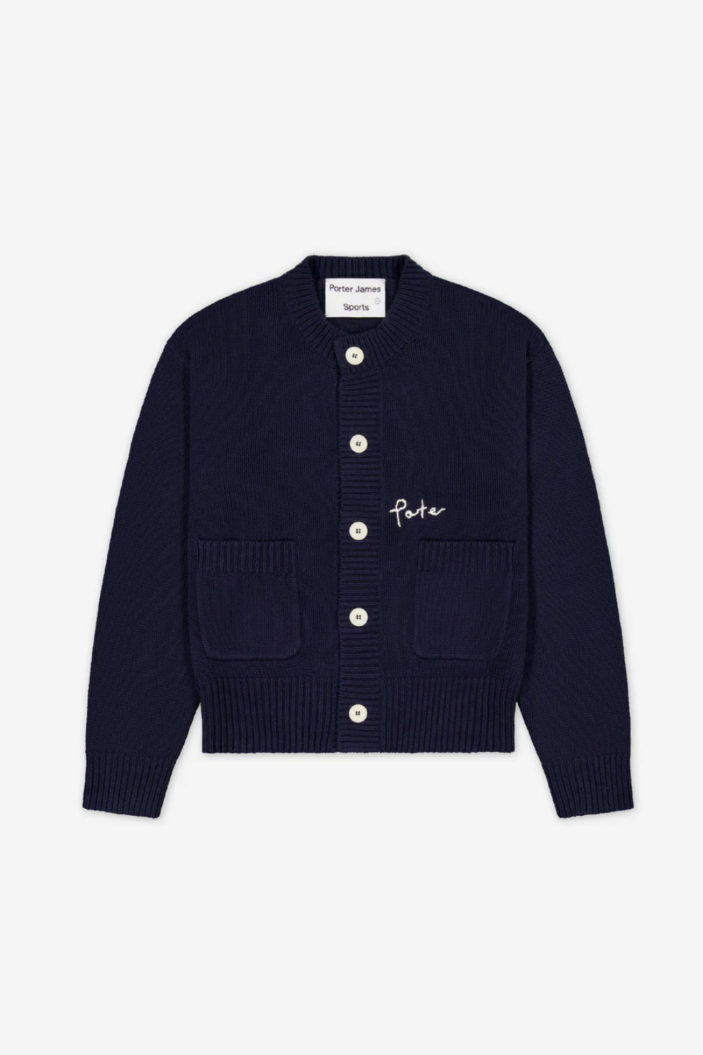 Organic Cotton Cardigan Navy | PORTER JAMES SPORTS | Mad About The Boy