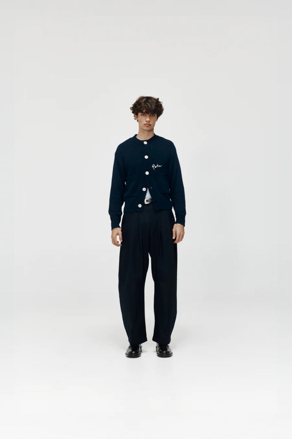 Organic Cotton Cardigan Navy | PORTER JAMES SPORTS | Mad About The Boy