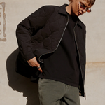 QUILTED ZIP JACKET - BLACK | COMMONERS | Mad About The Boy