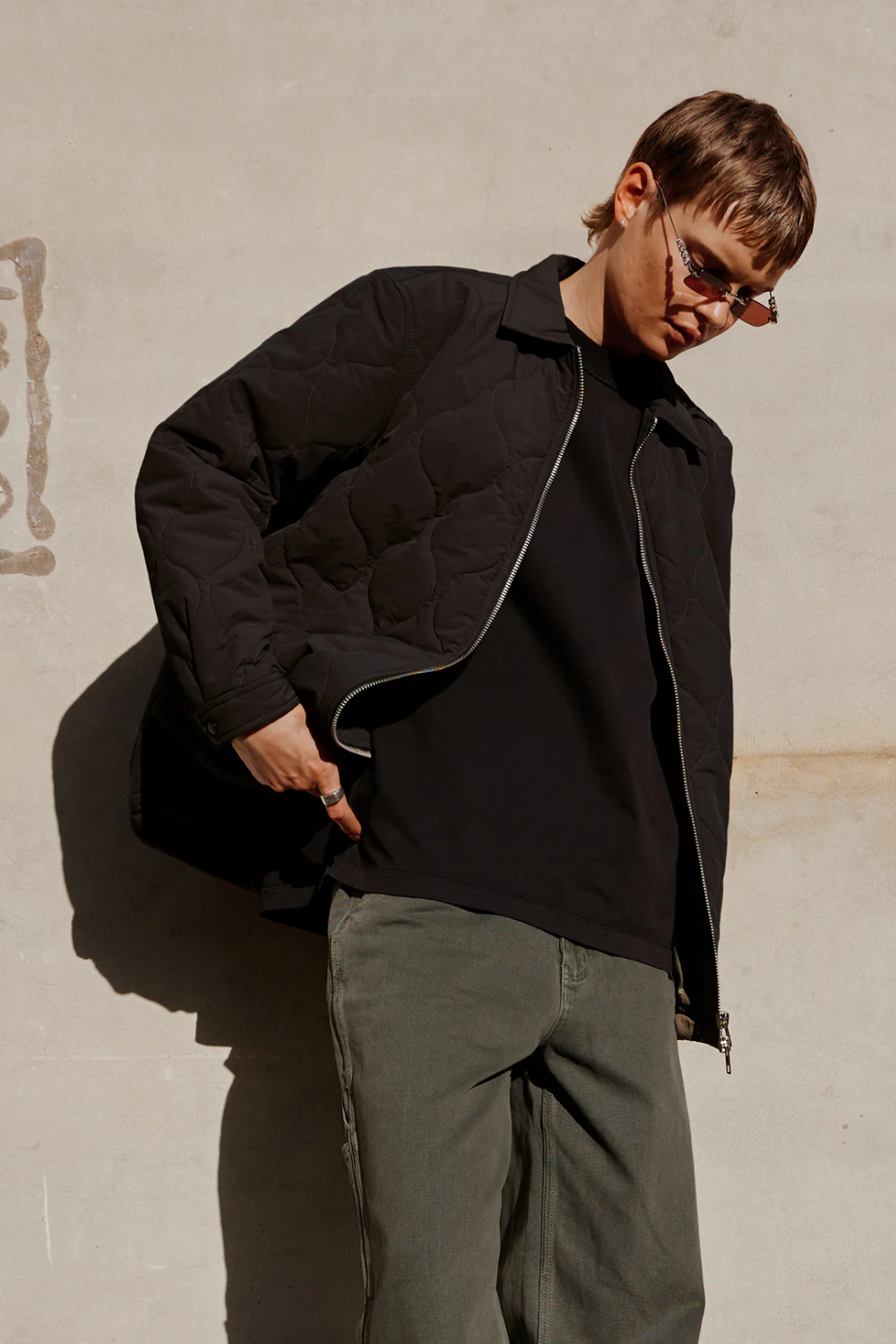 QUILTED ZIP JACKET - BLACK | COMMONERS | Mad About The Boy