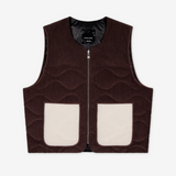 Porter James - Reversible Puffer Vest - Black Gloss / Brown Cord | PORTER JAMES SPORTS | Mad About The Boy