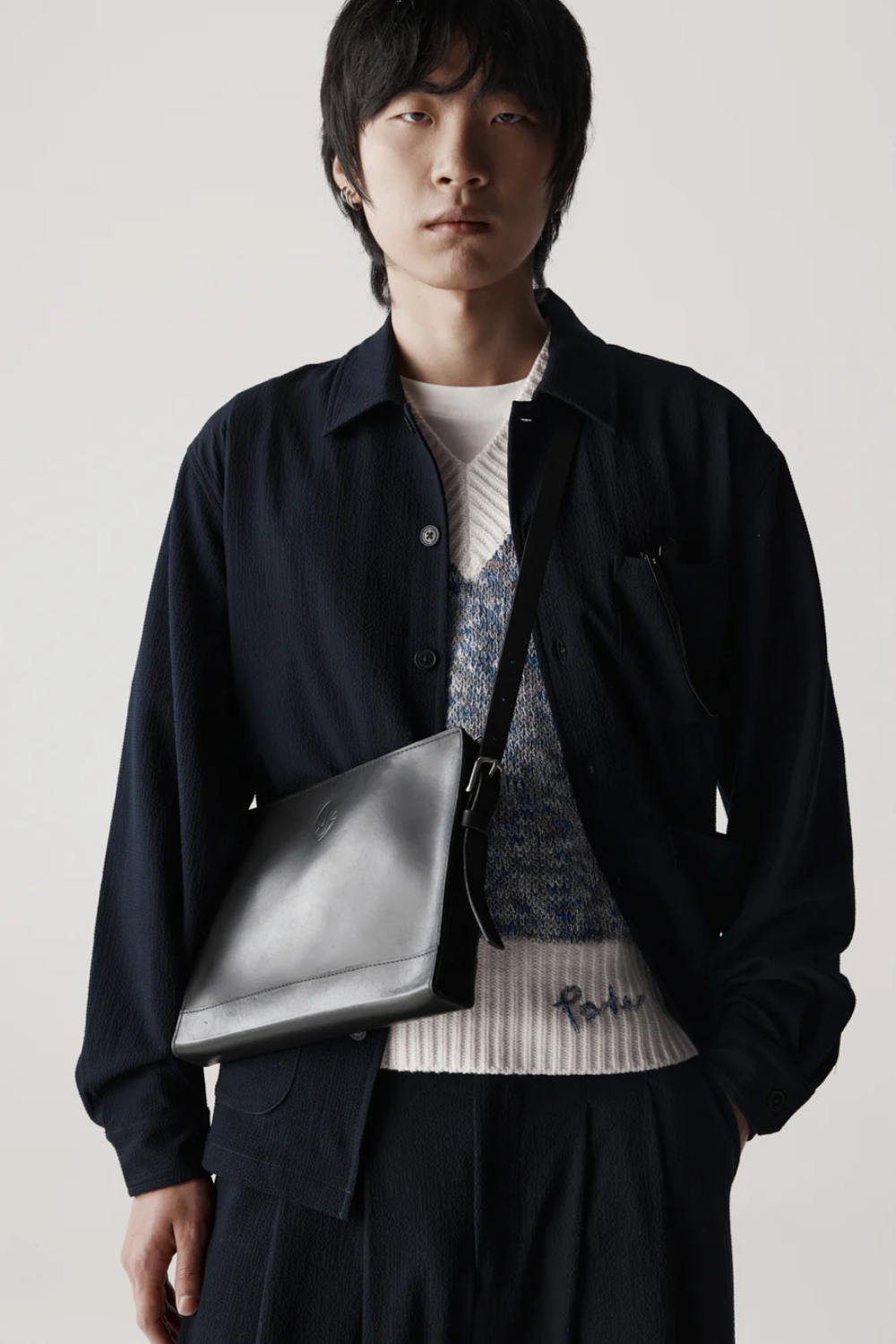 Seersucker Shacket - Navy | PORTER JAMES SPORTS | Mad About The Boy