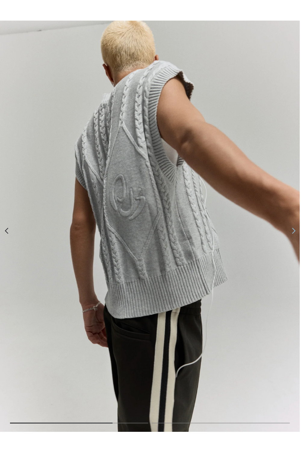 Cable Knit Cropped Vest | PORTER JAMES SPORTS | Mad About The Boy
