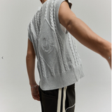 Cable Knit Cropped Vest | PORTER JAMES SPORTS | Mad About The Boy