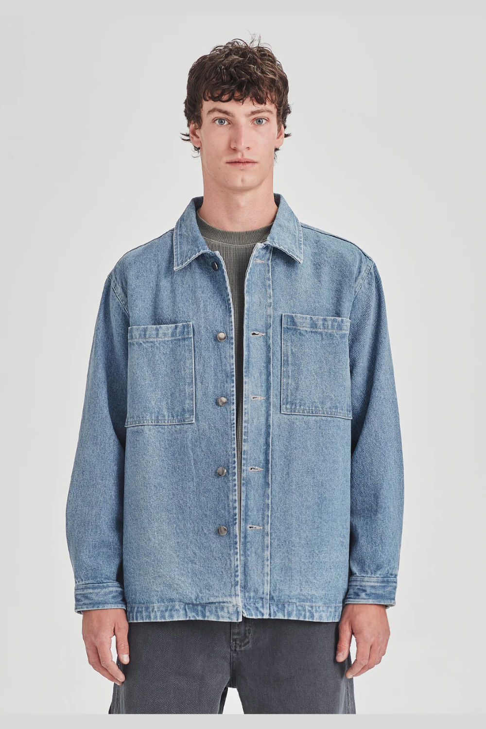 UTILITY SHACKET BLUE RINSE | COMMONERS | Mad About The Boy