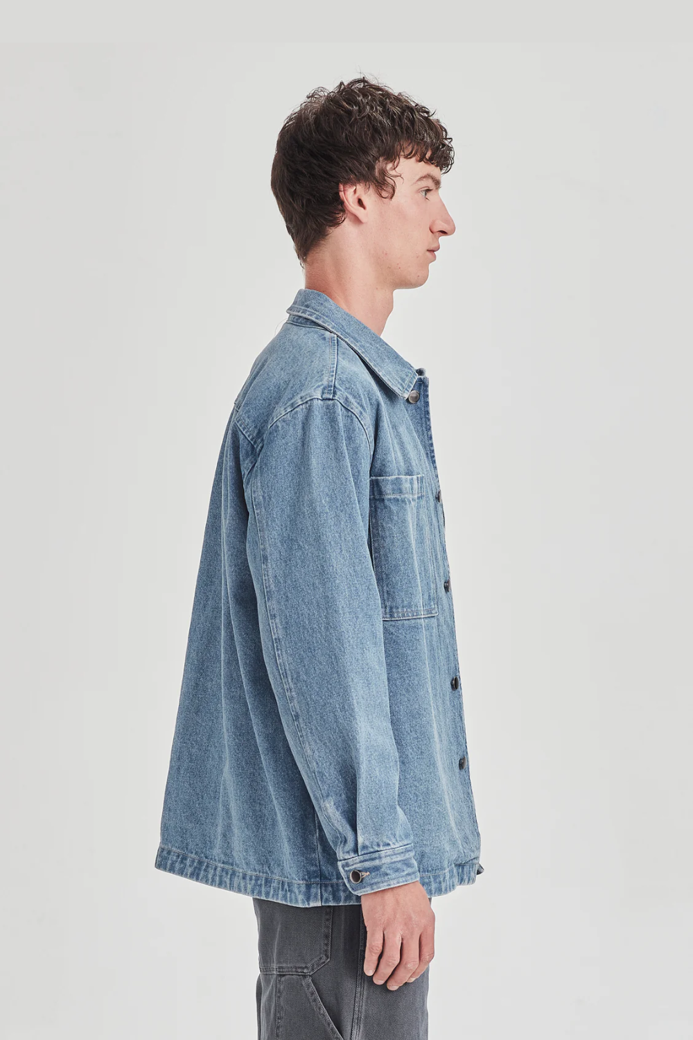 UTILITY SHACKET BLUE RINSE | COMMONERS | Mad About The Boy