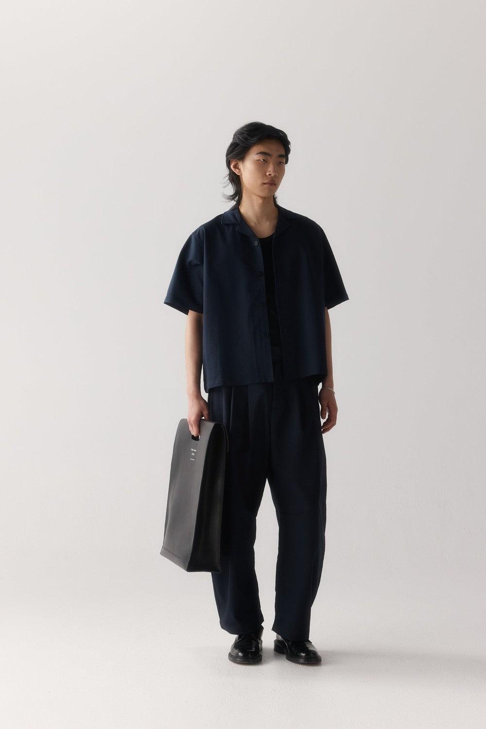 Dart Knee Pleated Trousers / Navy Suiting | PORTER JAMES SPORTS | Mad About The Boy