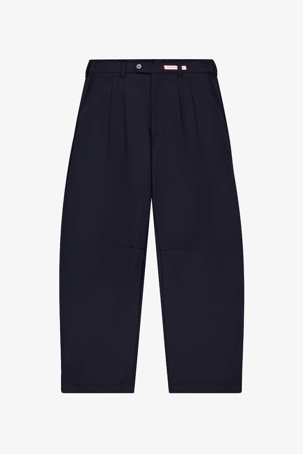 Dart Knee Pleated Trousers / Navy Suiting | PORTER JAMES SPORTS | Mad About The Boy