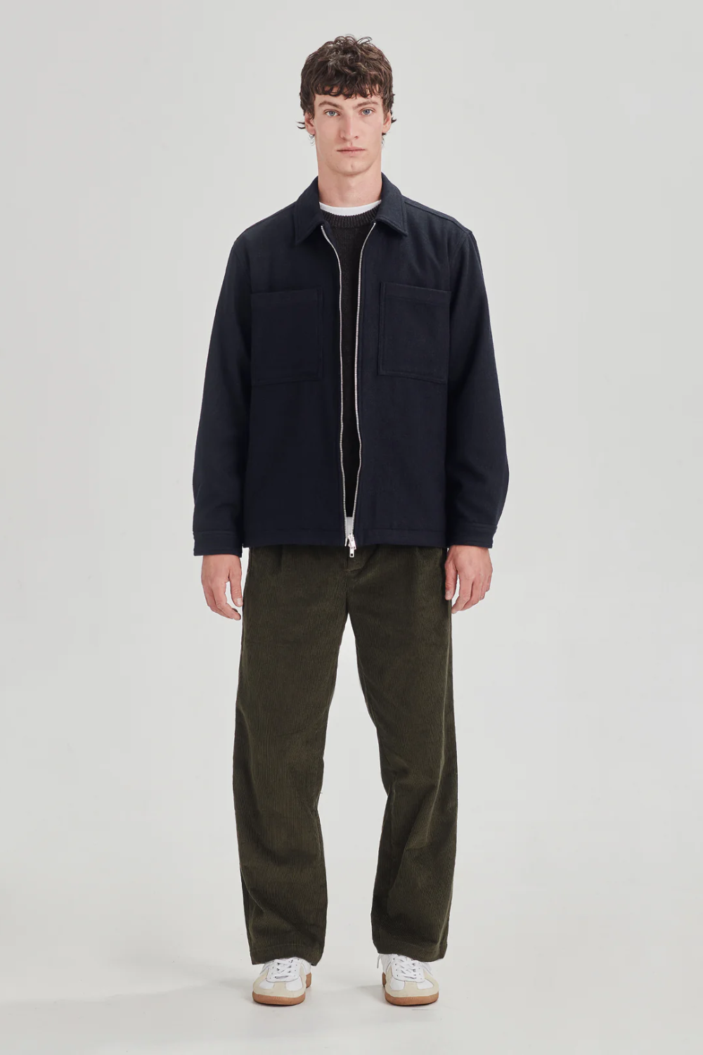 WOOL BLEND SHACKET / NAVY | COMMONERS | Mad About The Boy