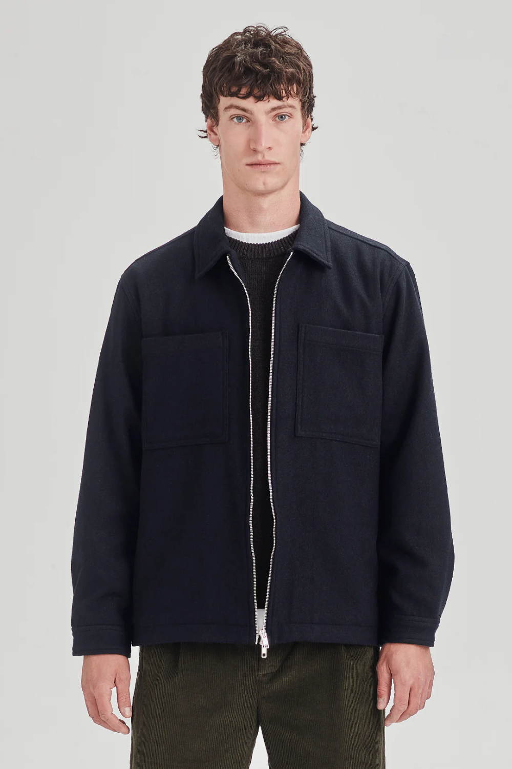 WOOL BLEND SHACKET / NAVY | COMMONERS | Mad About The Boy