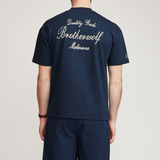 Brother Wolf Quality Goods Tee Navy | Brotherwolf | Mad About The Boy