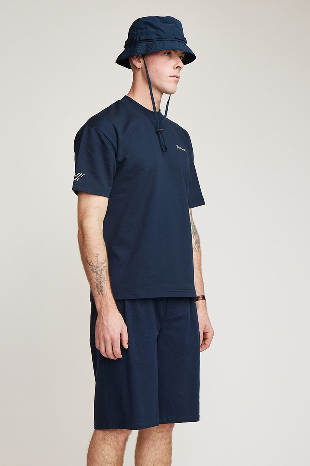 Brother Wolf Quality Goods Tee Navy | Brotherwolf | Mad About The Boy