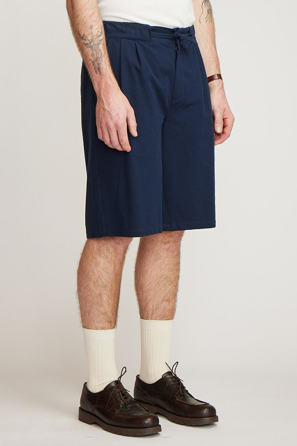 Brother Wolf Seersucker Shorts Navy | Brotherwolf | Mad About The Boy