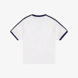 Porter James Sports Ringer Sports Tee White + Navy | PORTER JAMES SPORTS | Mad About The Boy