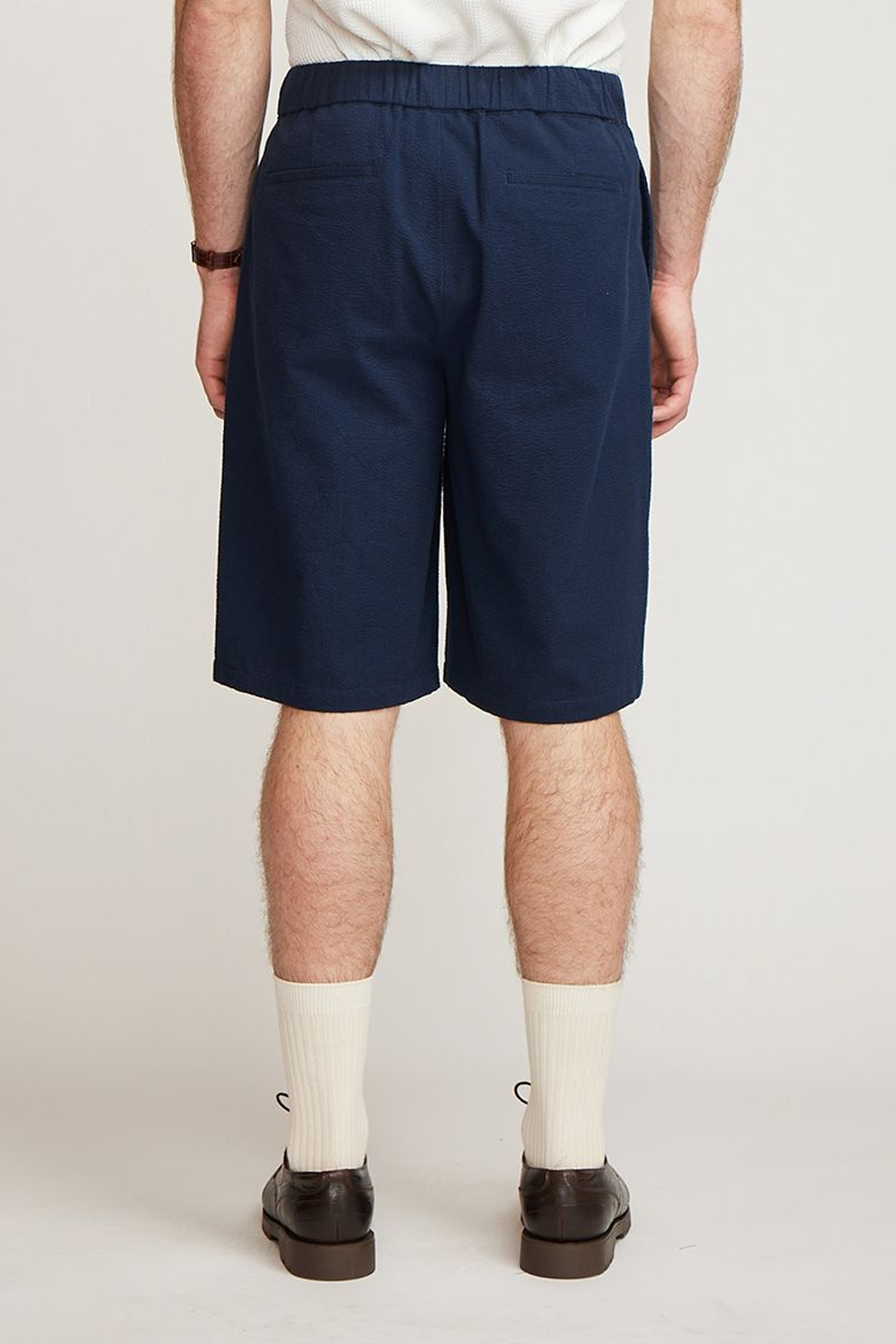 Brother Wolf Seersucker Shorts Navy | Brotherwolf | Mad About The Boy