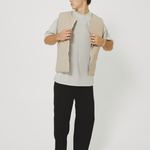 Commoners Two-Way Quilted Vest - Tan/Black | COMMONERS | Mad About The Boy
