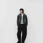 Dart-Knee Cargo Pants - Washed Black Herringbone | PORTER JAMES SPORTS | Mad About The Boy
