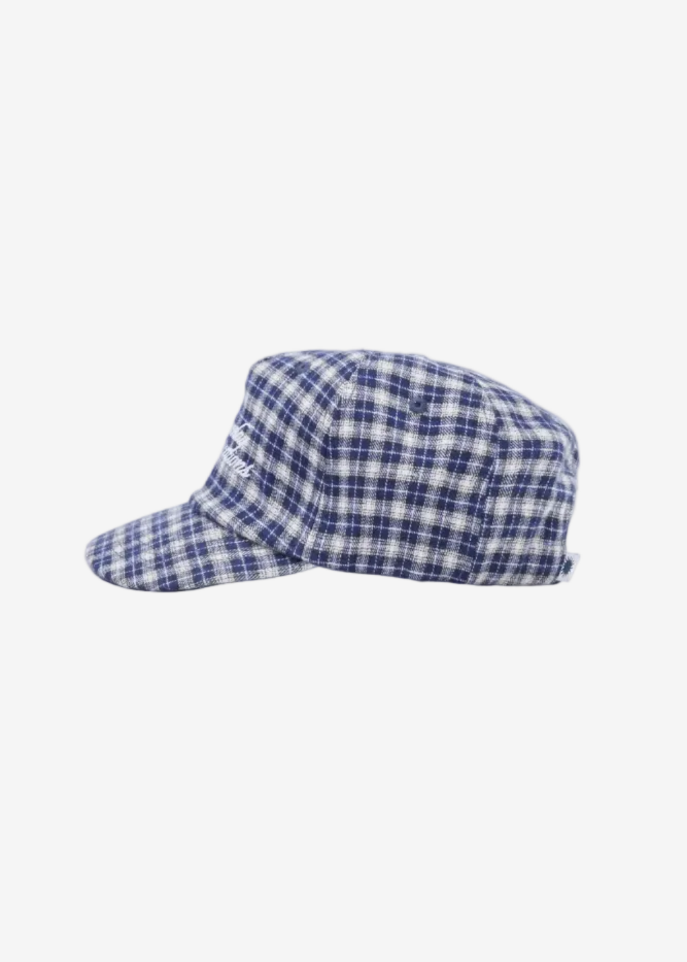 Someday Plaid Script Ballcap | NAVY BRUSHED TWILL | Someday Fabrications | Mad About The Boy